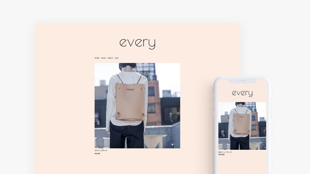 STORES.jpテンプレート「ONE_babypink」