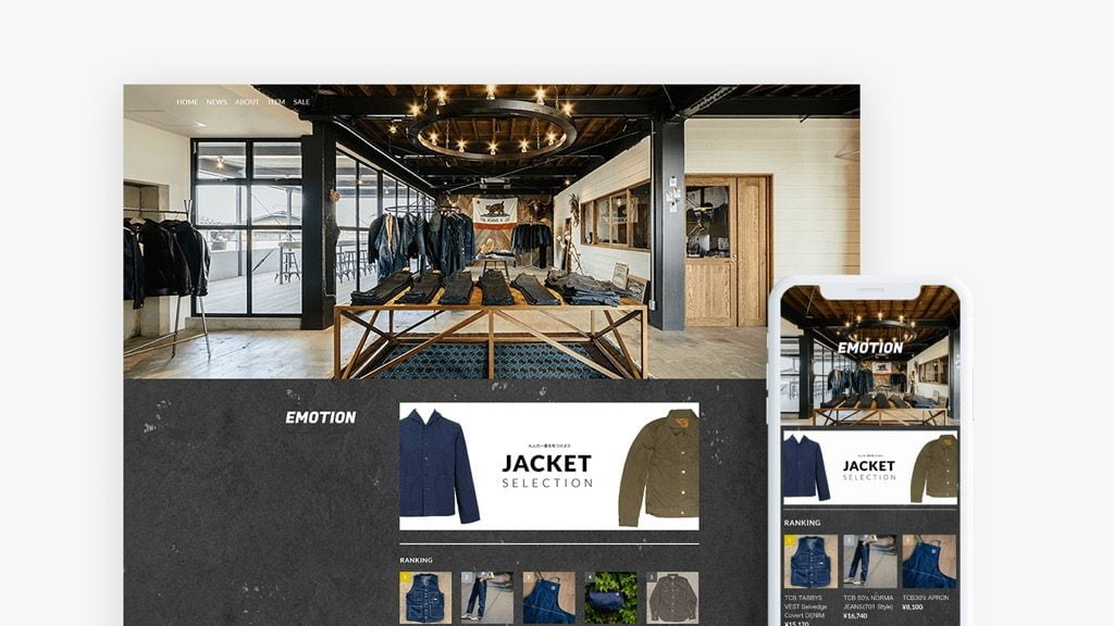 STORES.jpテンプレート「CITYMARKET_black texture」